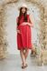 Літня сукня для вагітних та годуючих в квітку Sofia - Червоний LB04SF112 фото 3