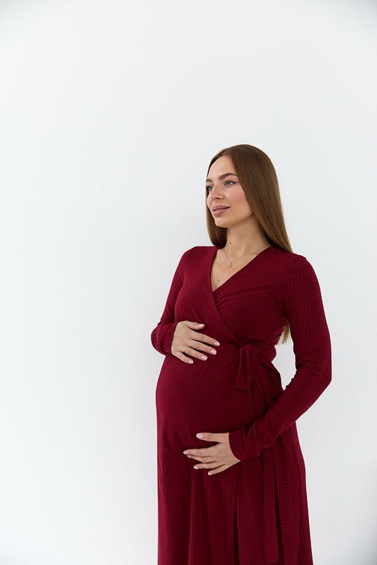 Сукня для вагітних та годуючих Bondy - Бордовий LB05BN104 фото