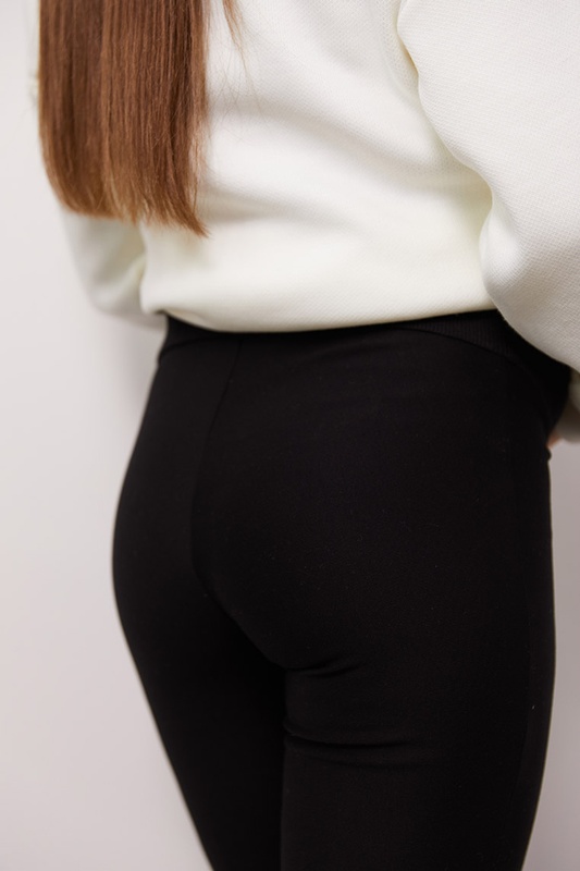 Теплі брюки кльош для вагітних Turin - Чорний LB12TR136 фото