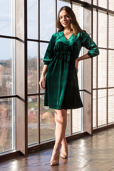 Велюрова сукня для вагітних та годуючих Versaille - Бутилка LB05VS105 фото