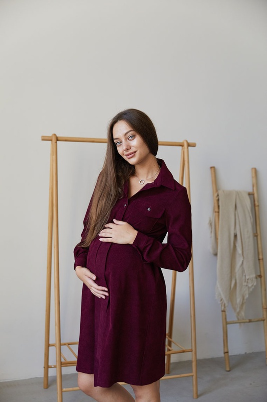 Сукня-сорочка для вагітних та годуючих Philadelphia -  Бордовий LB05PH104 фото