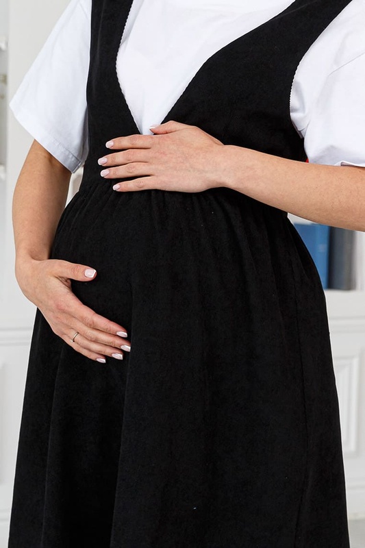 Сарафан із мікровельвету для вагітних Rome - Чорний LB05RM136 фото