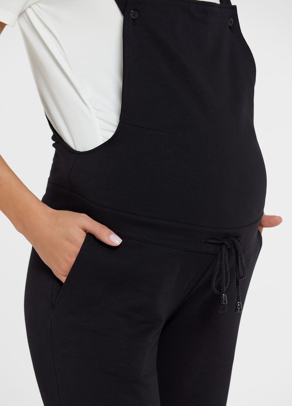 Трикотажний напівкомбінезон для вагітних Wels -  Чорний LB10WL136 фото