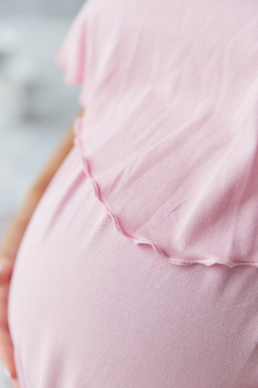 Нічна сорочка для вагітних та годуючих Amelie - Рожевий LB11AM124 фото