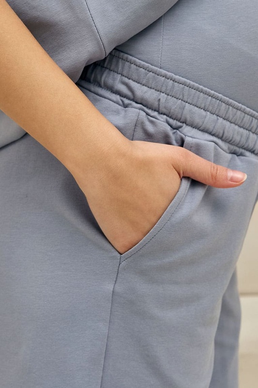 Трикотажні шорти для вагітних Pekin - Сірий LB03PK129 фото